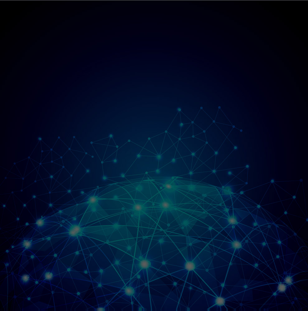Global Digital mesh network, vector  illustration